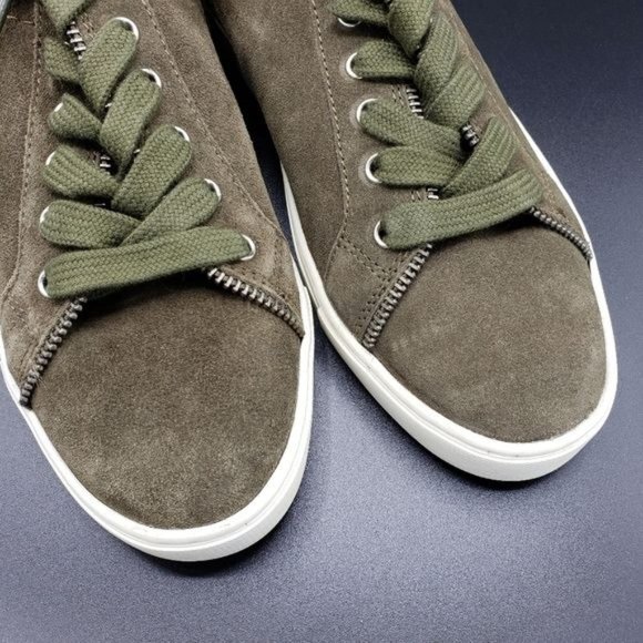Frye & Co NEW without box Sindy moto low sneaker army green zipper detail size 8 - Picture 7 of 9